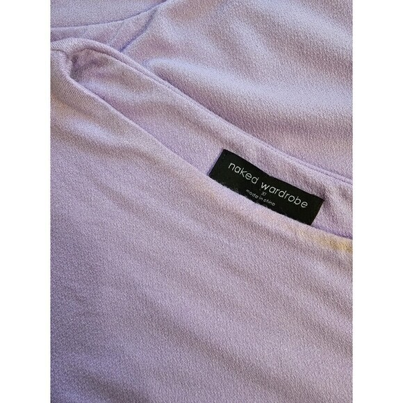 Naked Wardrobe Sleeveless Bodysuit in Periwinkle Size X-Large - Picture 6 of 7